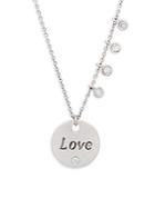Meira T Diamond & 14k White Gold Love Necklace