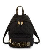 Moschino Couture Studded Logo Quilted Backpack
