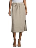 Eileen Fisher Organic Linen Drawstring Midi Skirt
