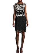 Kay Unger Lace Cap Sleeves Cocktail Dress