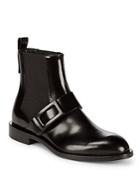 Roger Vivier Patent Leather Buckle Booties