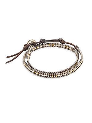 Chan Luu Sterling Silver & Leather Bracelet