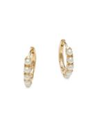 Saks Fifth Avenue 14k Yellow Gold & 2mm Freshwater Pearl Huggie Earrings