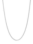 Saks Fifth Avenue Made In Italy 14k White Gold Hollow Round Rolo Chain Necklace