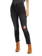 Re/done Comfort Stretch High-rise Distressed Ankle Skinny Jeans