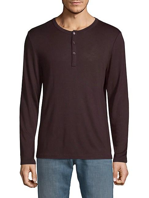 Pure Navy Casual Long-sleeve Henley