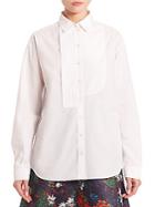 C Dric Charlier Pleated Front Poplin Button-up
