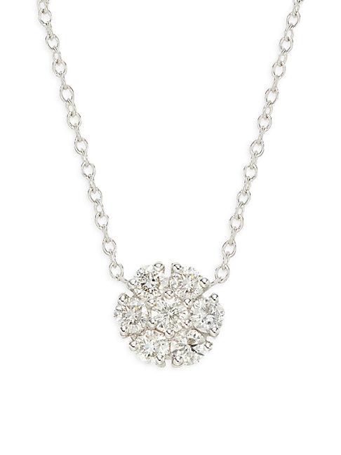 Diana M Jewels 14k White Gold Diamond Pendant Necklace