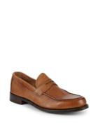 Paul Stuart Unlined Grainy Leather Penny Loafers