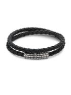 Effy Sterling Silver And Leather Bracelet