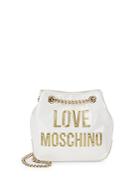 Love Moschino Metallic Wordmark Shoulder Bag
