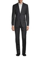 Saks Fifth Avenue Made In Italy Windowpane Plaid Wool Suit