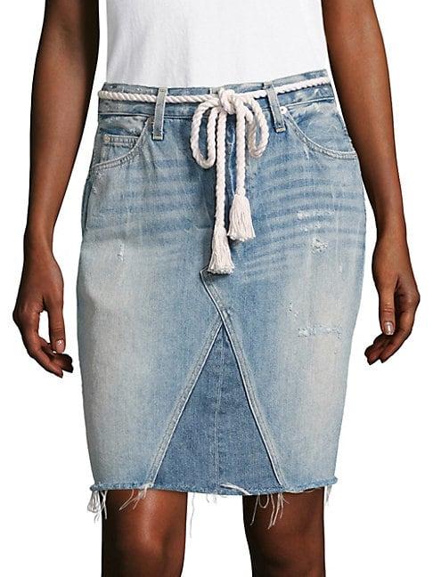 Amo Jules Patched Self-tie Skirt