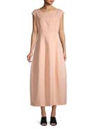Love Sam Cotton & Linen Blend Midi Dress