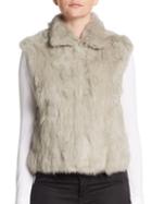 Adrienne Landau Sleeveless Rabbit Fur Vest