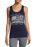 True Religion Script Flag Tank Top