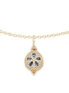Temple St. Clair Sea Biscuit Sapphire & Diamond Yellow Gold Pendant