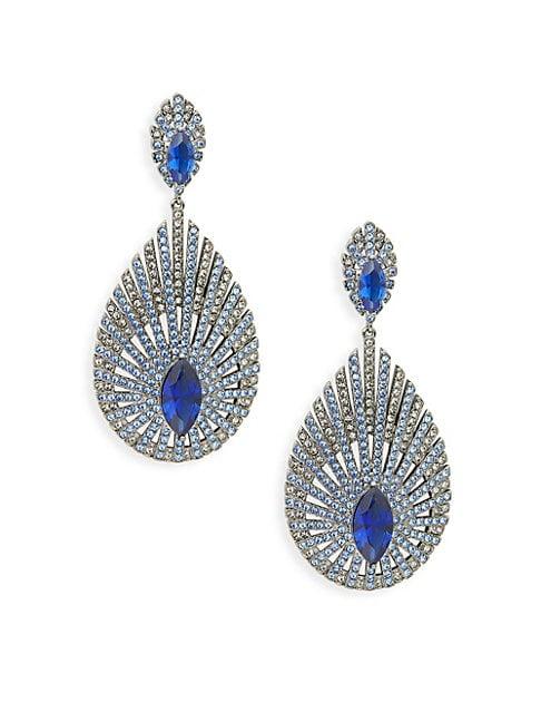 Adriana Orsini Phoenix Blue & White Crystal Dangle Drop Earrings