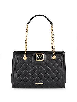 Love Moschino Logo Quilted Chain Shoulder Bag