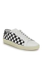 Saint Laurent Checkered Leather Sneakers