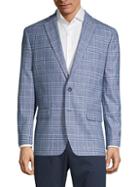 Michael Kors Collection Classic-fit Plaid Sportcoat