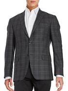 Michael Kors Plaid Two-button Wool Jacket