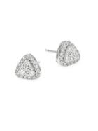 Effy Diamond 14k White Gold Bezel Stud Earrings