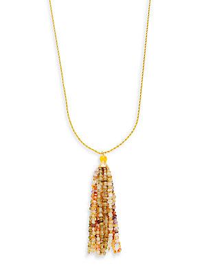 Kenneth Jay Lane Couture Collection Beaded Tassel Necklace