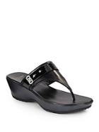 Cole Haan Margate Leather Thong Wedge Slides