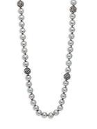 Saks Fifth Avenue 8mm Grey Faux Pearl & Crystal Necklace