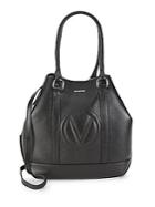 Valentino By Mario Valentino Faith Embossed-logo Leather Hobo Bag