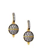 Freida Rothman Two-tone Crystal-embellished Drop Earrings