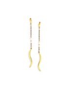 Lana Jewelry 14k Gold Wavelength Drop Earrings
