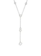 Judith Ripka Sterling Silver & White Topaz Y-necklace