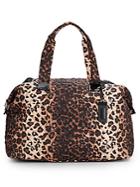 Steve Madden Quilted Leopard-print Duffle Bag