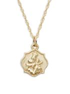Saks Fifth Avenue Made In Italy 14k Yellow Gold Religious Pendant Necklace