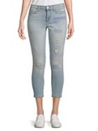 J Brand Mid-rise Distressed Cropped Jeans