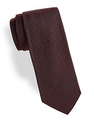 Saks Fifth Avenue Neat Pattern Silk Tie