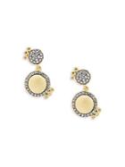 Freida Rothman Baroque Blues Cubic Zirconia And Sterling Silver Pave Drop Earrings