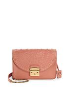 Furla Strap Accented Leather Crossbody Bag