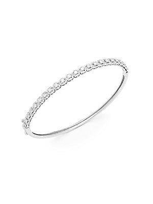 Saks Fifth Avenue Diamond & 14k White Gold Bangle Bracelet