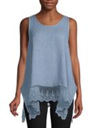 Saks Fifth Avenue Layered Linen Top