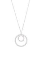 Kwiat Contorno Diamond & 18k White Gold Round Pendant Necklace