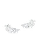 Hueb Gala 18k White Gold & Diamond Leaf Earrings