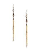 Miriam Haskell Crystal & Chain Linear Drop Earrings
