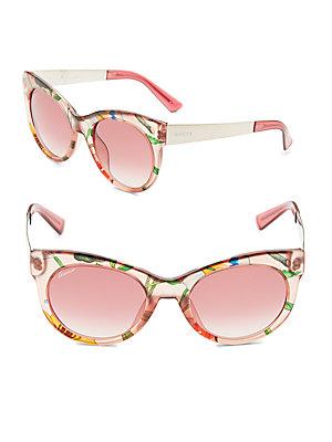 Gucci 54mm Printed Cat Eye Sunglasses