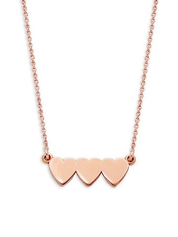 Jennifer Meyer 14k Rose Gold Mini Heart Pendant Necklace