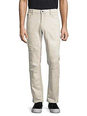 Calvin Klein Straight-fit Distressed Jeans