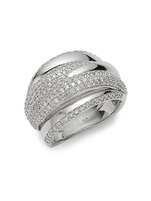 Effy 14k White Gold & White Diamond Ring