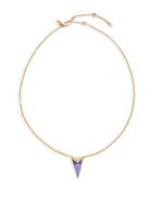 Alexis Bittar Lucite 10k Gold-plated Faceted Pyramid Pendant Necklace